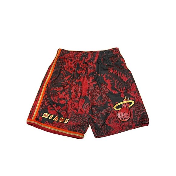 Mitchell & Ness Miami Heat Chinese New Year Swingman Basketball Shorts Sz Large